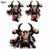 2025 NEW Black/Gold Armor Figures - Skull Motifs, Red Eyes, Multiple Weapons Collectible Figure