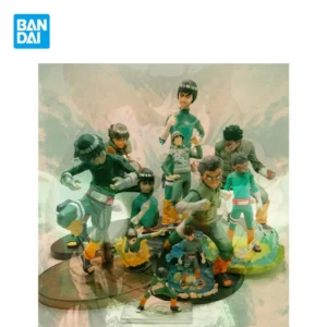In stock Original Bandai NARUTO Rock Lee Might Guy Full series Anime Action Figures Model Collections Toy Gift