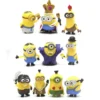 10Pcs/Set Kawai Mini Figurines 3D Eye Despicable Crown Ones Xmas for Collectible Figure