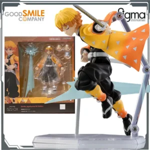 GSC Original FIGMA 522-DX Agatsuma Zenitsu 130mm Anime Action Figures Toys for Boys Christmas Gift Collectible Model Ornaments