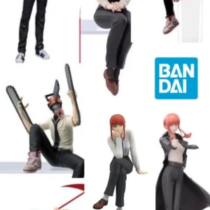 Original Bandai Chainsaw Man Power Denji Makima Hayakawa Aki Anime Action Collectible Ornaments Figure Model Toys Birthday