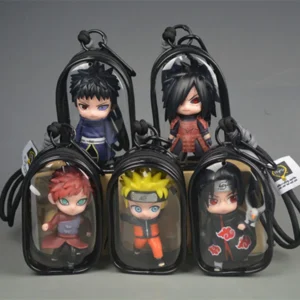 i NEW Naruto Uchiha Obito Itachi Uchiha Naruto Uzumaki Kakashi Keychain Pendant Doll Model Backpack Decor Collection Cartoon Toy