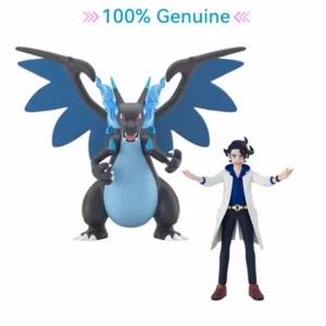 Original Bandai Shokugan Pokemon Scale World Anime Kalos Region Charizard X Professor Augustine PVC Action Figures Pokemon Toys