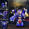 Blue Skull Warrior Figures with Horns Set Mini with Detachable Action Figure