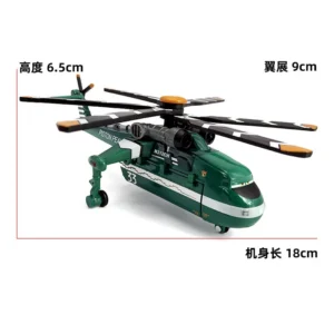 Classic Alloy Pixar Planes Toys Lifelike Cartoon Helicopter Model Toy Aircraft Mobilization Toys