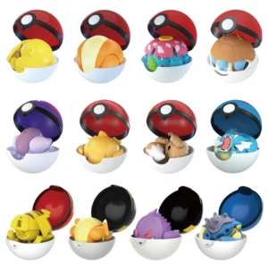 Pokemon Pokeball Toys Charizard Pikachu Bulbasaur Gengar Anime Figure Deformable Model Dolls Gift For Children