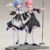 Re Zero Rem & Ram 21cm Maid Ver. - Twin Statue Set Collectible Figure
