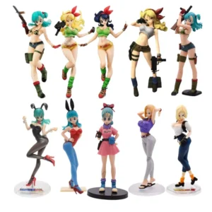 Kawaii Dragon BaIIBunny Girl Bulma Buruma Videl Lunchi Chichi Android 18 Lazuli Glitter Glamours Action Anime Figure Model Toys