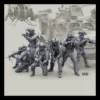 1/35 Resin Figure Unpainted Model Kit, Military Theme, (6 People) Unassembled and