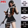 8pcs 1/6 Scale Female Replaceable Gloves Hand Type Gun-holding Hands Model Fit Accessory Set