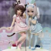 18CM NEKOPARA Anime Cat Maid - Chocolates Vanilla PVC Collectible Figure