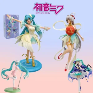 New Hatsune Miku Chang'e Anime Figure Bauhinia Classic Dance Swan Lake Action Golf Figure Pvc Banpresto Model Collection Toy