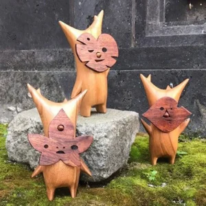 Wooden Korok Statue Handicraft Decoration Game Lovers Zelda Breath of The Wild