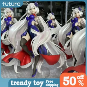 XH AY Domestic FGO Jeanne D'Arc Alter Figure Purple Evening Dress Standing Backward Pose White Hair Anime Model Statue For Fans