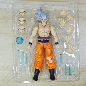 Dragon Ball Z Super Figure White Hair Son Goku Action Figure Model Toy Joint Movable Bookshelf Ornament Present For Friend