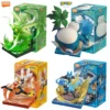 Blokees Pokemon Snorlax Cinderace Lucario Scyther Model Ornamental Decoration Collect Christmas Action Figure