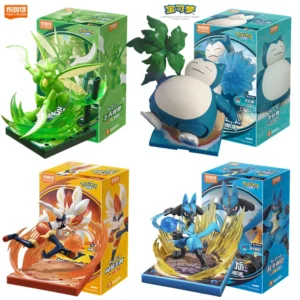 Blokees Pokemon Figure Snorlax Cinderace Lucario Scyther Action Figure Model Ornamental Decoration Collect Toys Christmas Gift