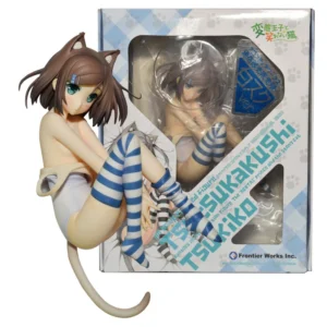 10CM Anime Tsutsukakushi Tsukiko Figure The Henneko Prince and the Stony Cat sleeping posture model toy gift Action Figure