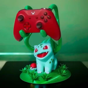 Cartoon Bulbasaur Head Mounted Earphone Stand Pokemon Xbox Ps5 Switch Gamepad Stand Ornament Desktop Decoration Male Gift
