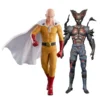 17cm One Punch Man Cloak Saitama Villain Garou Figurine Room Decorations Collectible Figure