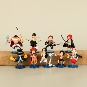 9pcs/set One Piece Zoro Ace Sabo Shanks Edward Hancock Yamato Katakuri Roger Anime Figure Toys Collection Model Ornaments