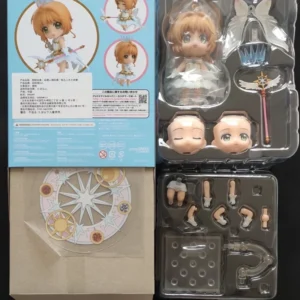 Authentic 11cm Gsc Sakura Kinomoto Cardcaptor Sakura Clear Card Poseable Anime Action Figure With Magical Staff Themed