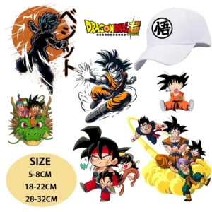 Dragons Ball Heat Transfer Stickers T-Shirt Hat Men Women DIY Cute Anime Figure Goku Patches Iron on Patches Decal Appliqu Gift