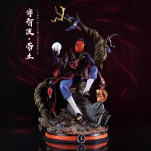 Obito Tobi Uchiha GK Anime Figure 33cm PVC Static Statue Dual Head Sculpt Akatsuki Ninja Collectible Model Display Ornament Gift