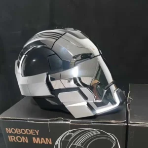 Iron Man MK17 Jarvis Voice Controlled Auto Open Close Electronic Helmet Mask Face Cover Collectible Toy Decor For Superhero Fans