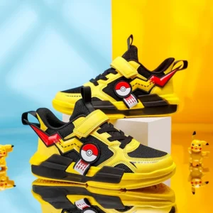 Pikachu Pokemon Children Cartoon Sports Shoes Fashion Anime Boy Girl Sneakers Student Casual Running Shoe Breathable Lightweight
