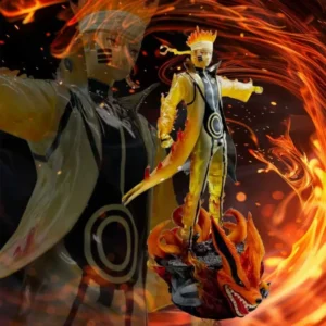 31cm Bandai Naruto Minato Action Figure Nine Tails Mode Anime Statue PVC Collectible Model Desktop Ornament Decoration Fan Gift