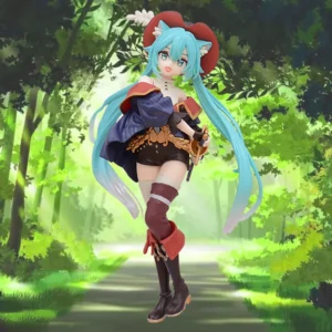 Anime Hatsune Miku Figure Fairy Tale Wonderland Hatsune Miku Puss in Boots Kawaii Action Figures Collector Display Model Toy Gift