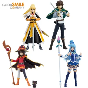 GSC Max Factory Figma Dustiness/Aqua/Megumin/Satou Kazuma Action Figures God's Blessing on This Wonderful World! Anime