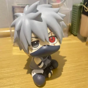 NARUTO Anime Q Edition Figure Hatake Kakashi Sitting Position Toys Model Action Doll Collectible Ornaments Kids Gift