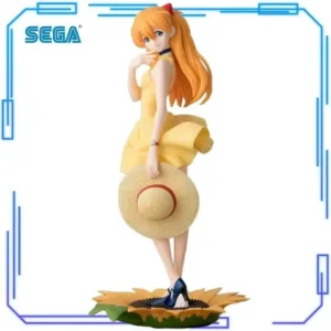In Stock SEGA Original Genuine Evangelion Shin Gekijouban Souryuu Asuka Langley Summer Dress Ver Luminasta 14cm Model Toy Figure