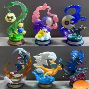 Re-Ment PokéMon Swing Vignette Figure Collection4 Lucario Mega Charizard X Dragonite Umbreon Original Toys Gift