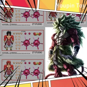New Zt Studio Dragon Ball Z Broly Figure Super Saiyan 4 Ssj4 Broly Anime Action Figurine Model Collectible Collections Toys Gift