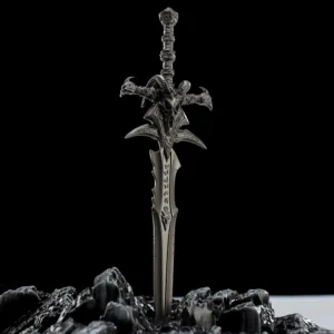 14cm/5.51in Warcraft Figure Lich King Frostmourne Action Figure Model All Metal Table Ornament Accessorie Warcraft Keychain Gift