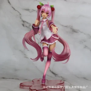 20CM New Anime Japanese Virtual singer Hatsune Miku pink sakura Fairy Tale Wonderland Kawaii Figure PVC Model Toys Doll Gifts