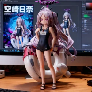 Kawaii Anime Girl Figure Swimsuit Style Pvc Collectible Model Statue Desktop Decoration Ornament Gift For Fans