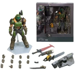 Doom Slayer Action Figure - 16cm Movable Toy Model Statue for Collection Based on Doom Eternal Sp-140 Doom Guy Gift for Fans