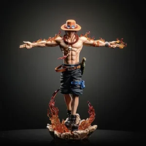 27cm One Piece Anime Ace Figure Portgas D Ace Action Figurine Pvc Model Statue Doll Collection Decoration Toys Gift Ornaments