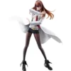 Steins; Gate Anime Makise Kurisu Standing Pose White Clothes Model Action Figure