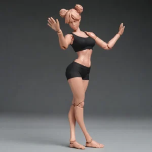 1/12 Super Flexible Girl Joint Body with Replace Chest 15.8cm Female Soldier Articulated Action Figure Artist Painting Model