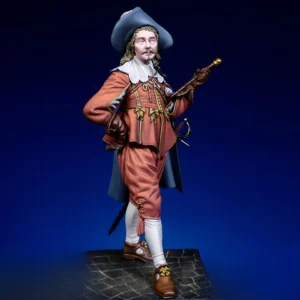 1/24 lieutenant, 75mm, Resin Model figure, GK, Unassembled and unpainted kit