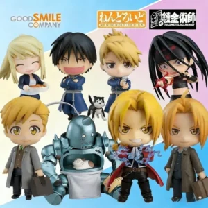 GSC Nendoroid Edward Elric & Roy Mustang - FULLMETAL ALCHEMIST Anime Figures | Super Deformed Movable Model with Face Plates
