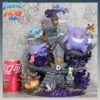 Pokemon Ghost Type Evolution Set Gengar Gastly Haunter Bucket Family Group Collectible Figure