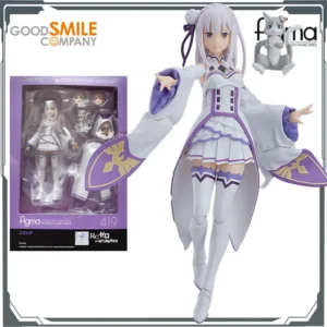 GSC Original Max Factory FIGMA 419 Emilia 140mm Anime Action Figures Toys for Boys Christmas Gift Collectible Model Ornaments