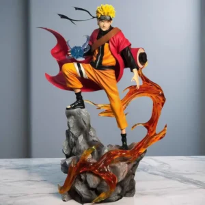 Bandai HOT S 23cm Naruto Anime Figure Uzumaki Naruto Uchiha Sasuke Action Model Pvc Statue Desktop Ornament Collection Toys Gift