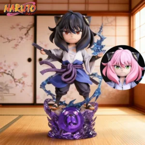 18.5cm/7.28in Anime NARUTO Figure Anya Forger Cosplay Uchiha Sasuke Action Figures Pvc Statue Collection Model Toys Gifts